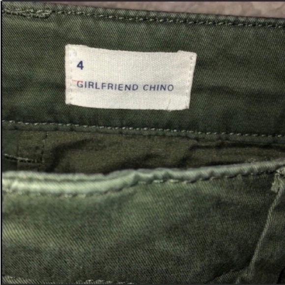 Gap Girl Friend Chino Green Pants Casual Career Work Size 4 - Picture 7 of 10